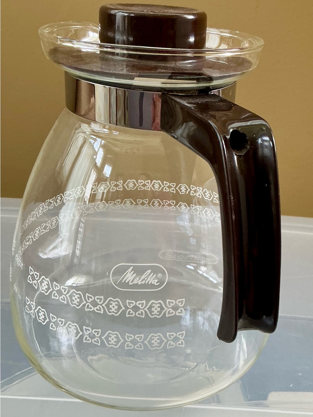 Vintage MCM Melitta Glass Coffee Carafe
